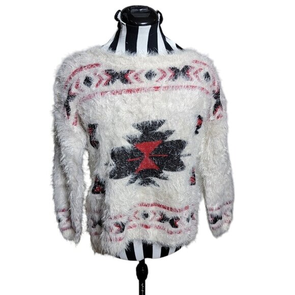 Aztec Style Super Soft and Fuzzy Sweater - Size M - Everleigh (?) - Picture 2 of 7